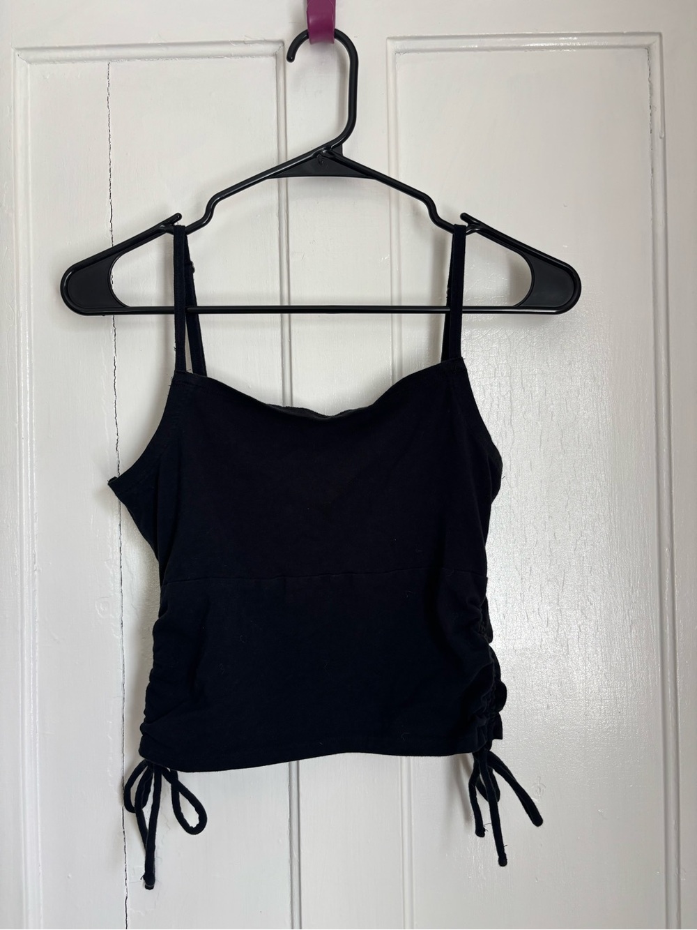 Hollister side scrunch tie crop tank top